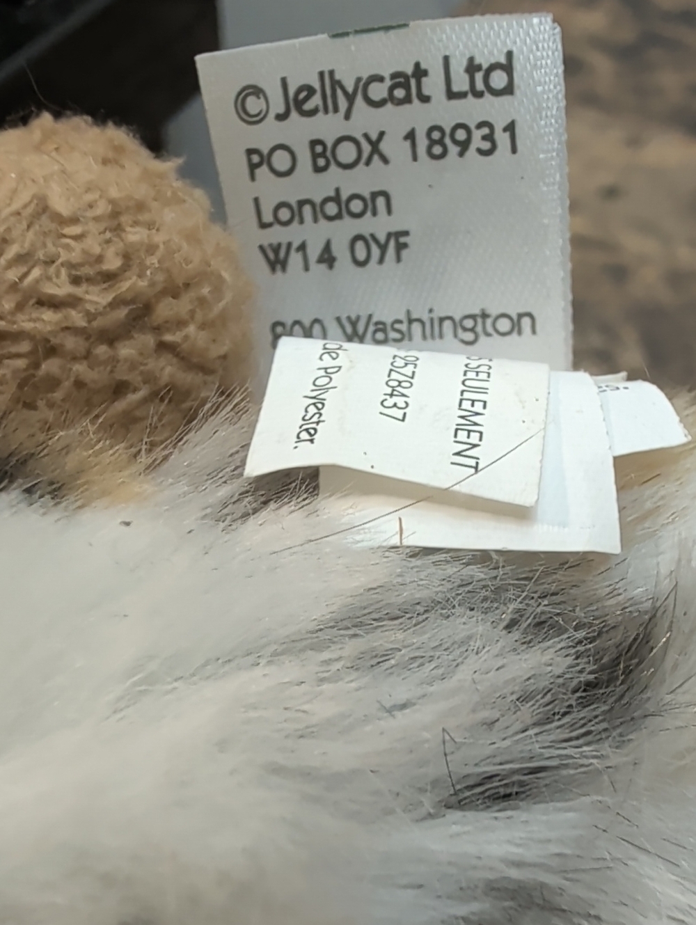 Jellycat Tan, Cream and White Plush Hedgehog - Picture 3 of 5